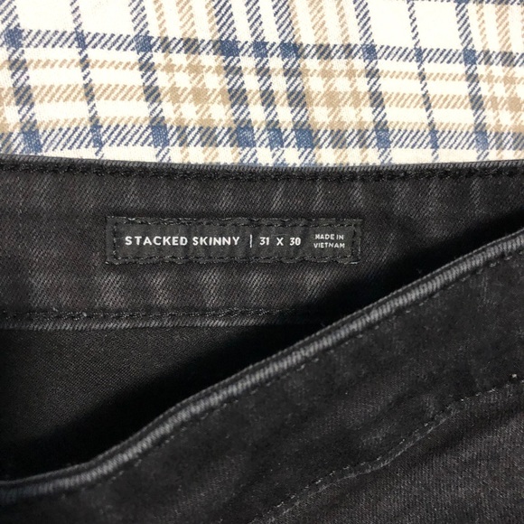 PACSUN BLACK WASHED STRETCH (MENS) - Picture 3 of 5